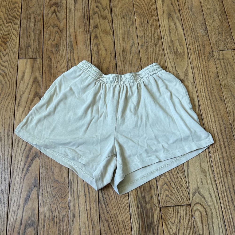 New Wild Fable Beige Oatmeal High Waisted Lounge Athletic Shorts Womens XS